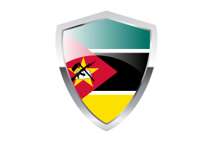 Mozambique Flag with Pointed Triangular Shield flag
