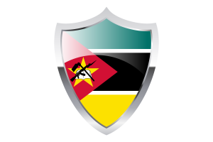 Mozambique Flag with Medieval Heater Shield flag