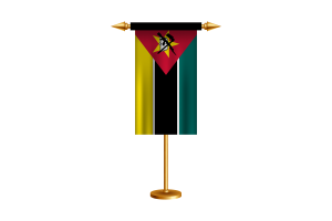 Mozambique Ceremonial Flag Vector Free flag