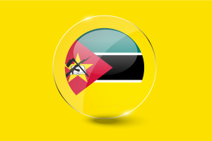 Mozambique Flag Glossy Round Button flag