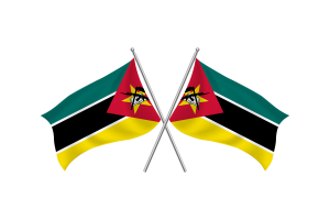 Mozambique Waving Friendship Flag flag