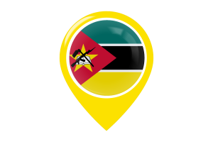 Mozambique Flag Map Pin Icon flag