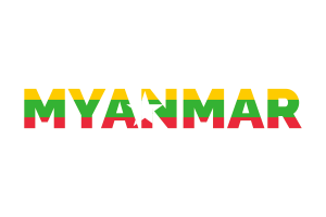 Myanmar Text Art flag