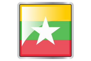 Myanmar Flag Square icon flag