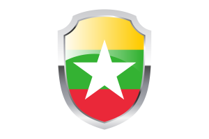Myanmar Shield Logo flag