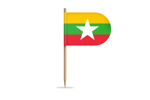 Myanmar Flag for Desk, Table flag