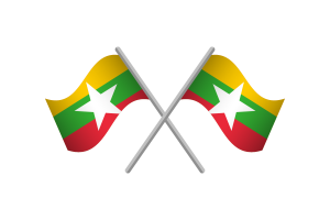 Myanmar Flag Emblem Vector Free flag