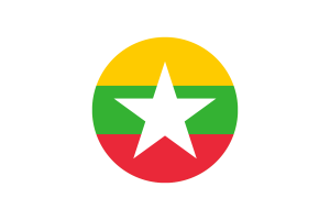Myanmar Flag Circle Vector Free flag