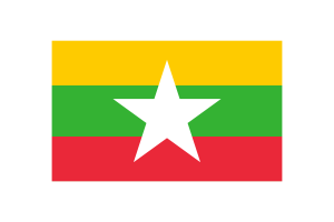 Myanmar Flag Triangle Vector Illustration flag