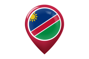 Namibia Flag Map Pin Icon flag