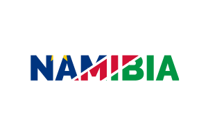 Namibia Text Art flag