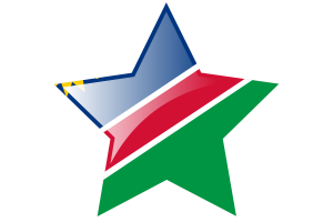 Namibia Flag Star Icon flag
