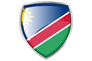 Namibia Flag Couche Heraldic Shield flag