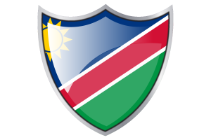 Shield with Flag of Namibia flag