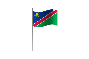 Waving Flag of Namibia flag