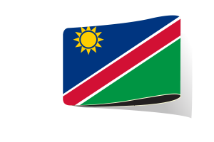Namibia Flag Illustration Clipart flag