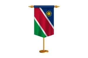 Namibia Flag Illustration with Stand flag