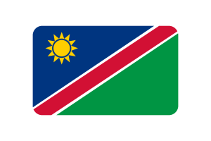 Namibia Flag Triangle Rounded Shape flag