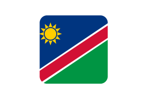 Namibia Flag Square Rounded Shape flag