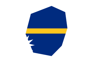 Nauru Map with Flag flag