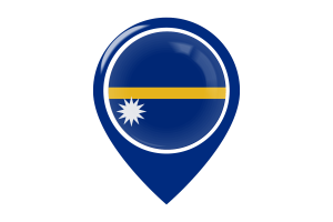 Nauru Flag Map Pin Icon flag