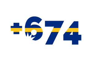 Nauru Calling Code flag