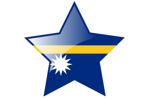 Nauru Flag Star Icon flag