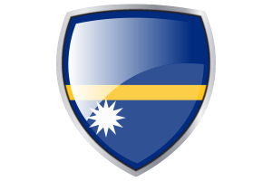 Nauru Flag Couche Heraldic Shield flag