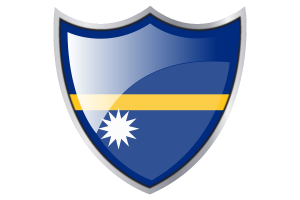 Shield with Flag of Nauru flag