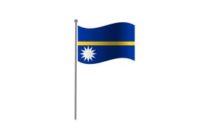 Waving Flag of Nauru flag