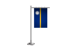 3d Nauru Standing Flag flag