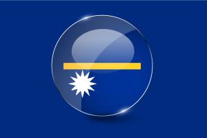 Nauru Flag Glossy Round Button flag