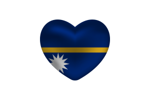 Love of Nauru Heart Shape flag