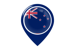 New Zealand Flag Map Pin Icon flag