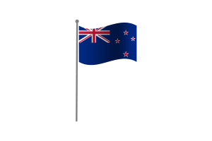 Waving Flag of New Zealand flag
