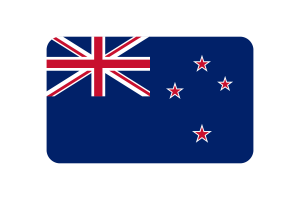 New Zealand Flag Triangle Rounded Shape flag