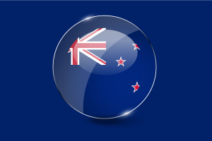 New Zealand Flag Glossy Round Button flag