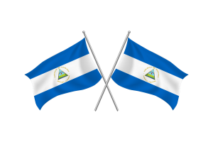Nicaragua Waving Friendship Flag flag