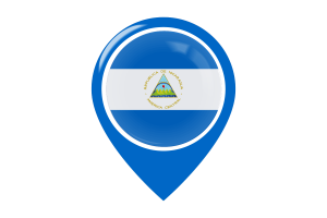 Nicaragua Flag Map Pin Icon flag