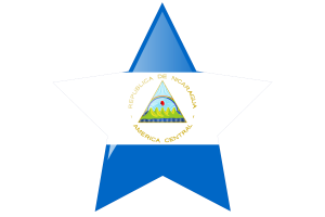 Nicaragua Flag Star Icon flag