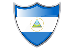 Shield with Flag of Nicaragua flag
