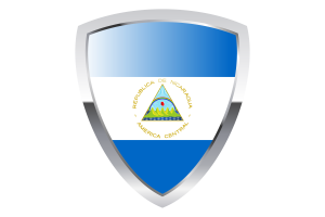 Nicaragua Shield Flag flag