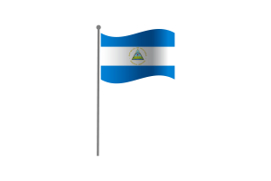 Waving Flag of Nicaragua flag