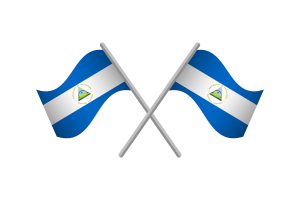 Nicaragua Flag Emblem Vector Free flag