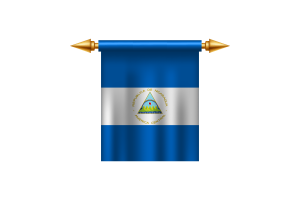 Nicaragua Royal Emblem flag