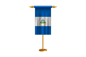 Nicaragua Ceremonial Flag Vector Free flag