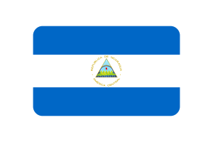 Nicaragua Flag Triangle Rounded Shape flag