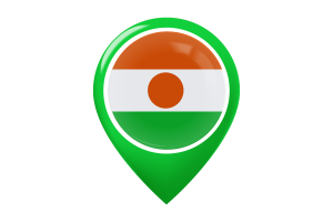 Niger Flag Map Pin Icon flag