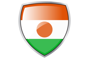 Niger Flag Couche Heraldic Shield flag
