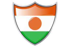 Shield with Flag of Niger flag